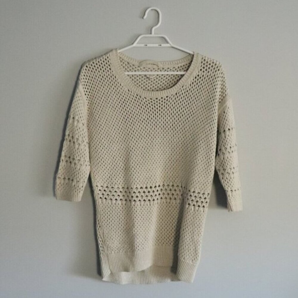 Wilfred Women's M Silk/Cashmere Quarter Length Casual Crewneck Pullover Sweater
